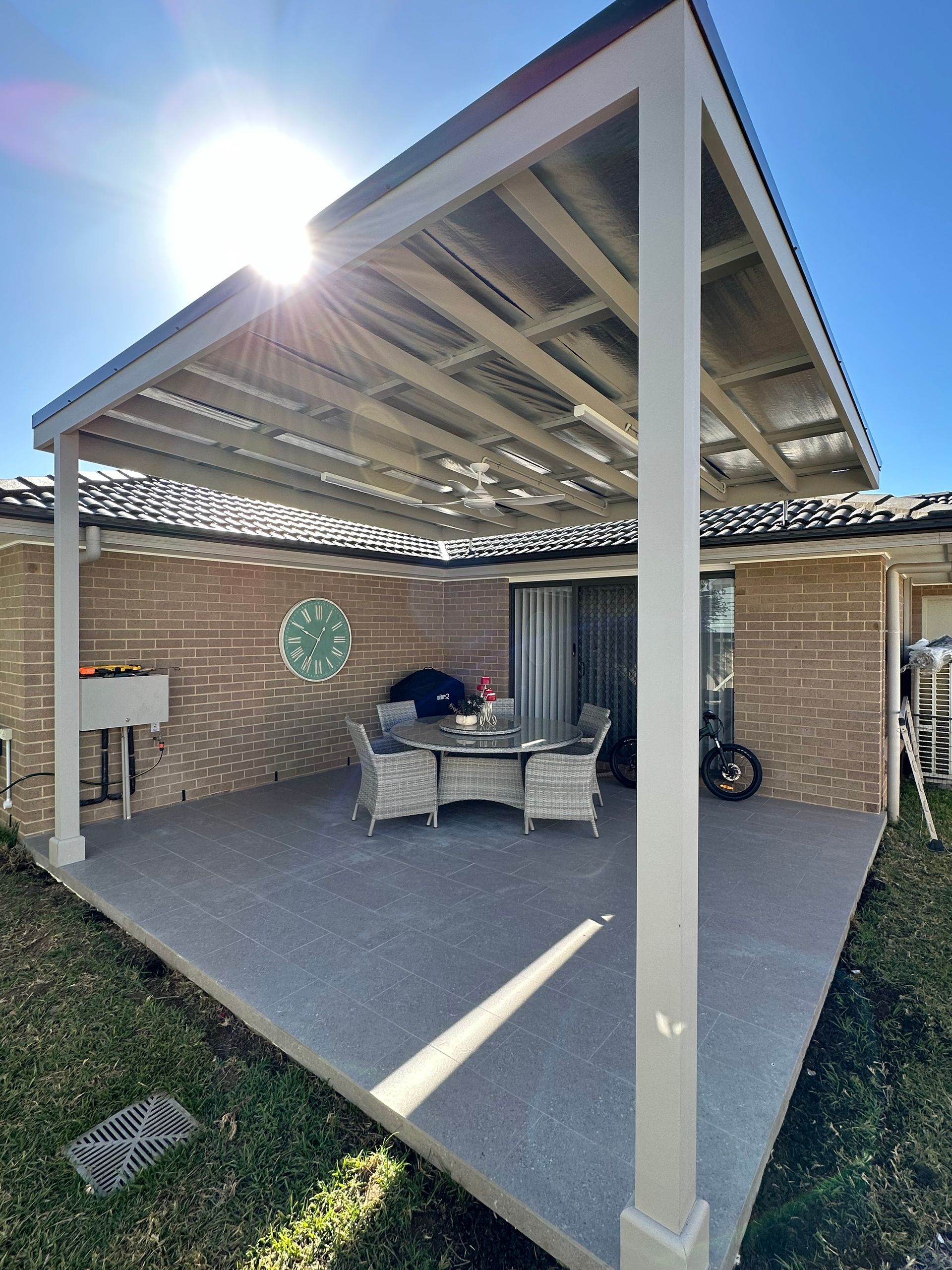 Pergola With a Gray Concrete Floor — LD Carpentry in Goulburn, NSW