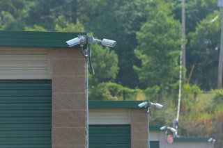 Storage units with security cameras