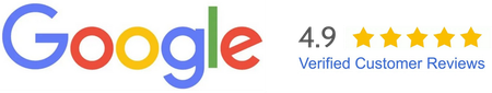 A google logo with 4.9 stars on it