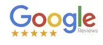 Google Reviews logo with five gold stars.
