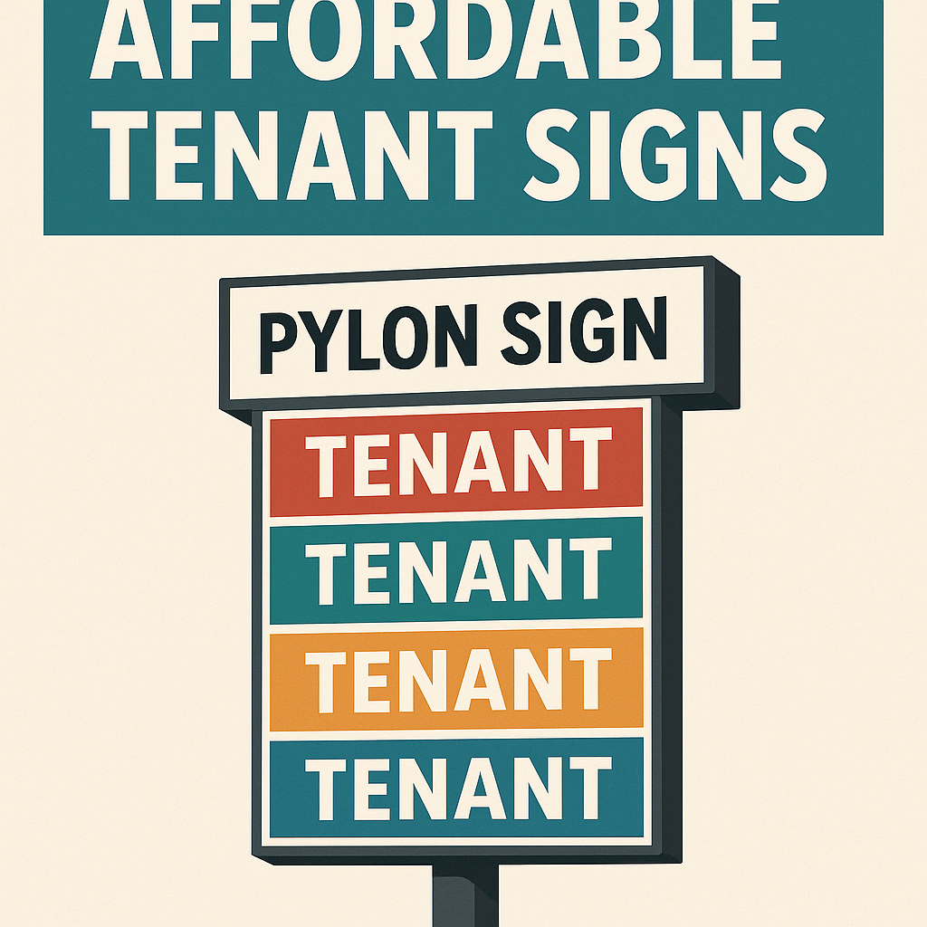 Affordable custom tenant pylon signs in West Columbia, SC by Carolina Signs & Wonders for commercial properties.