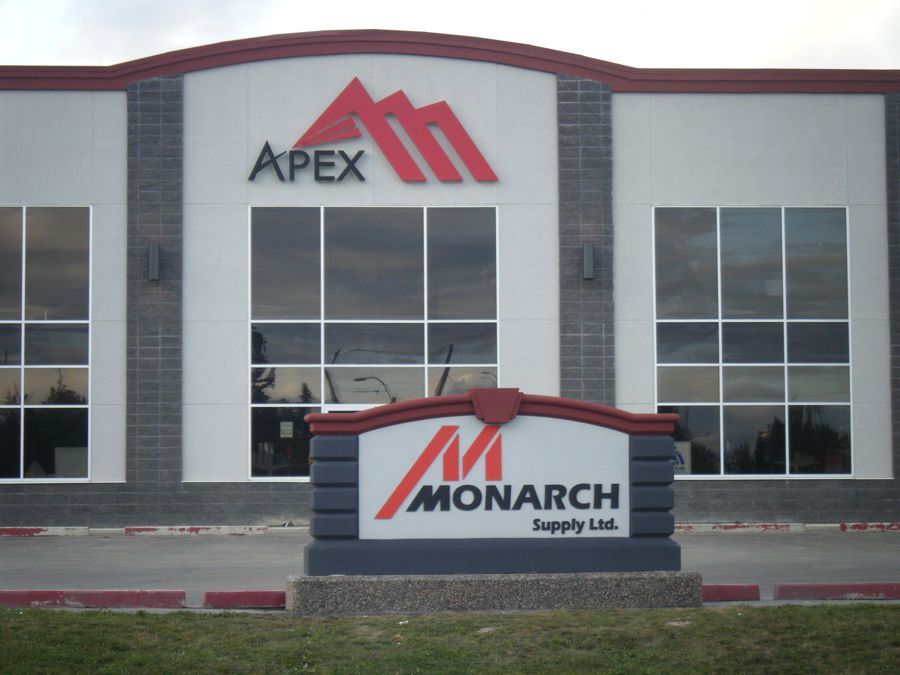 Custom architectural building sign on commercial property in Cameron, SC by Carolina Signs & Wonders.