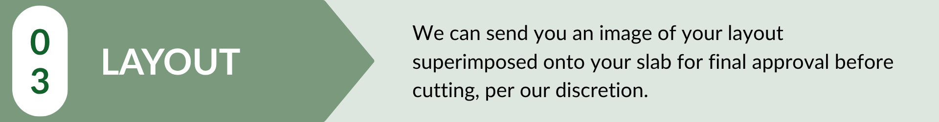 Step 3: We will send you a preview of the countertop look