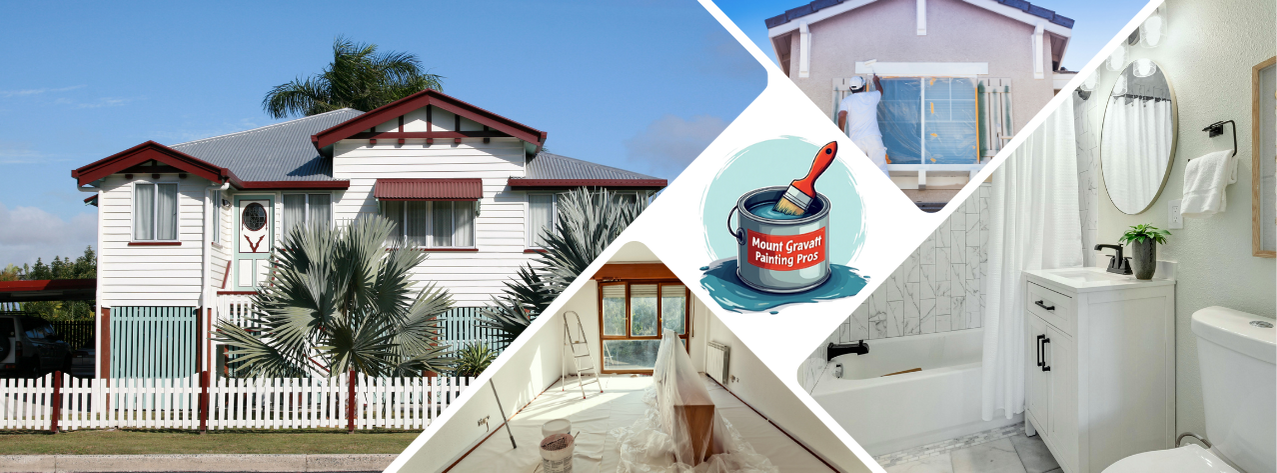 Woman paints canvas green with roller in bright room.