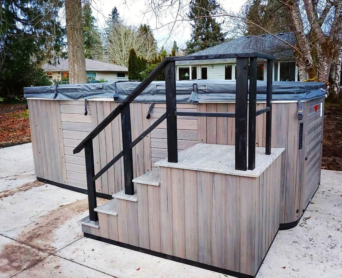 Hot Tub Stair | Corvallis, OR | Schaefers Stove & Spa