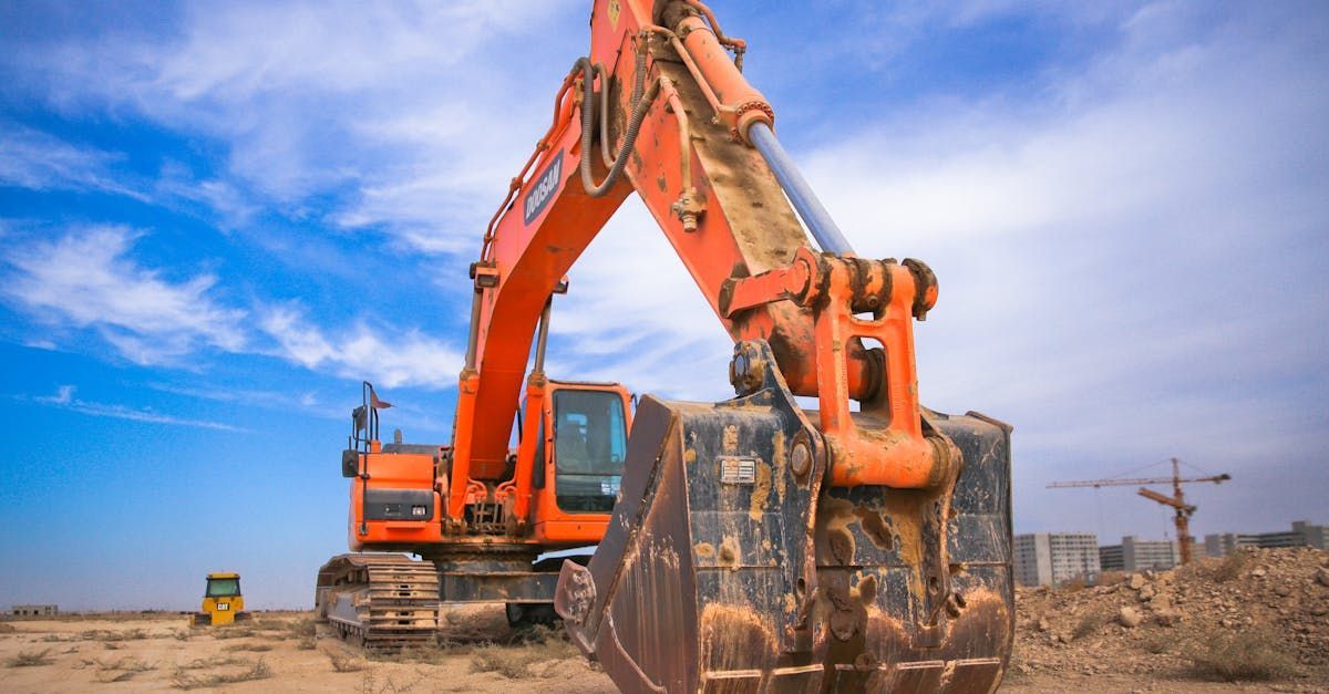 large orange construction machine