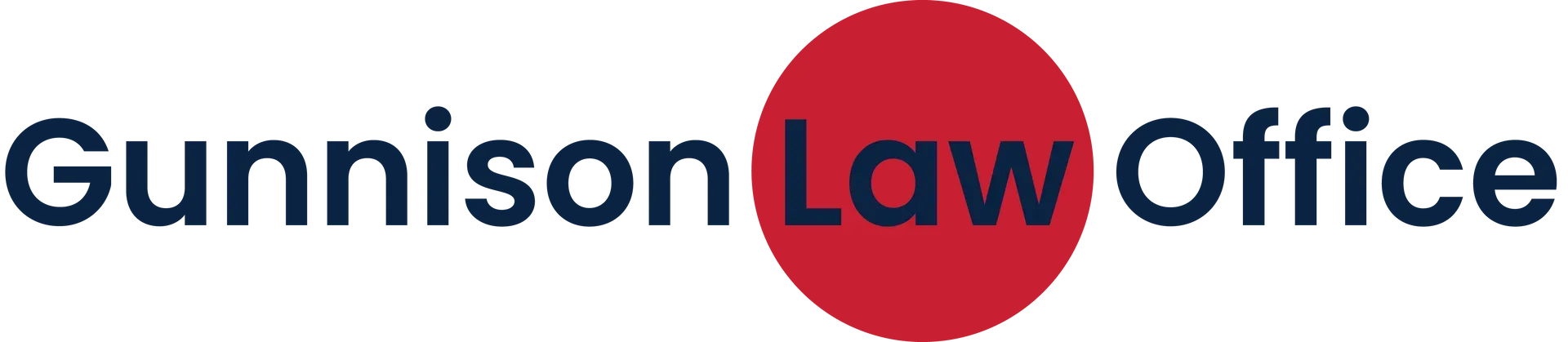 Gunnison Law blue and red logo