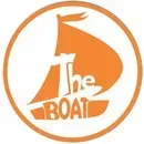 A logo for the boat with a sailboat in a circle.