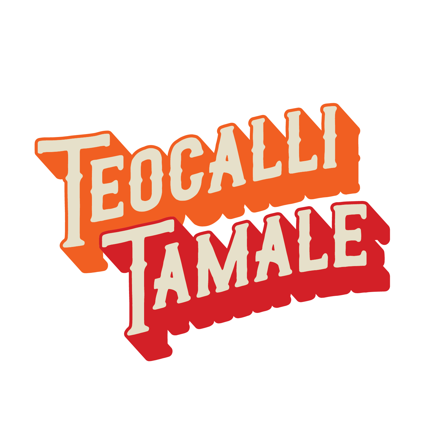 A logo for teocalli tamale is shown on a white background