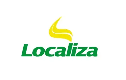 Um logotipo verde e amarelo para local em um fundo branco