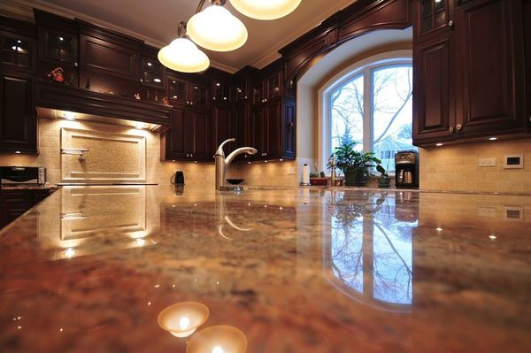 Shiny Counter Top — Bloomington & Champaign, IL — Luther Falls Custom Kitchens