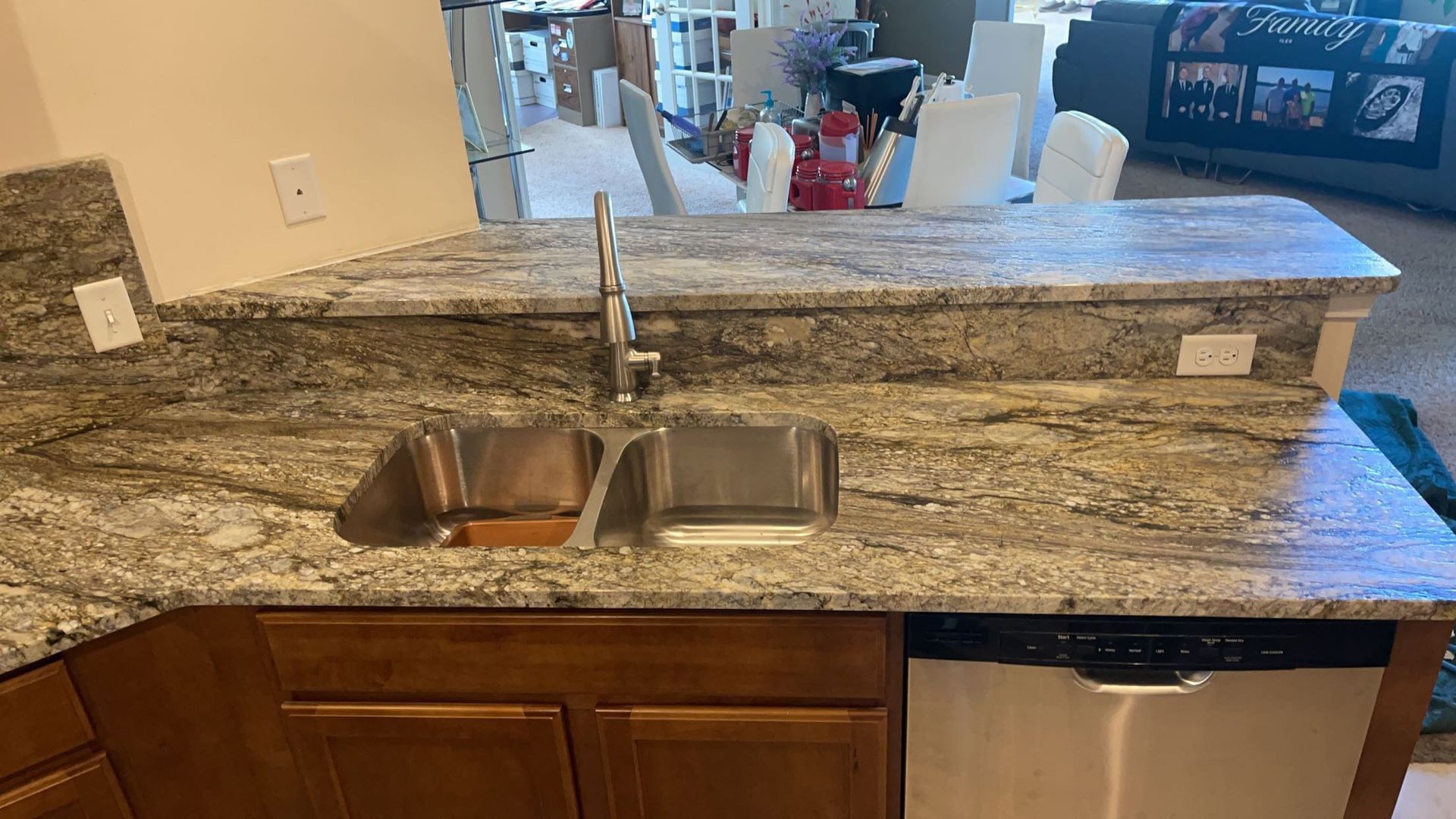 Newly Cleaned Countertop — Bloomington & Champaign, IL — Luther Falls Custom Kitchens