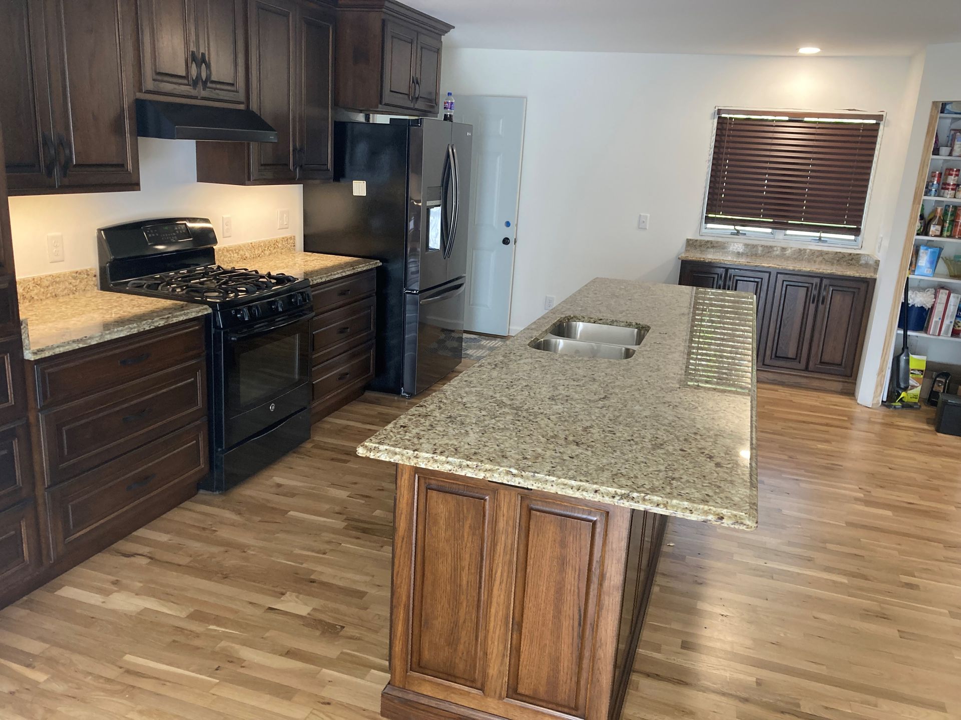Kitchen With Black Cabinets — Bloomington & Champaign, IL — Luther Falls Custom Kitchens