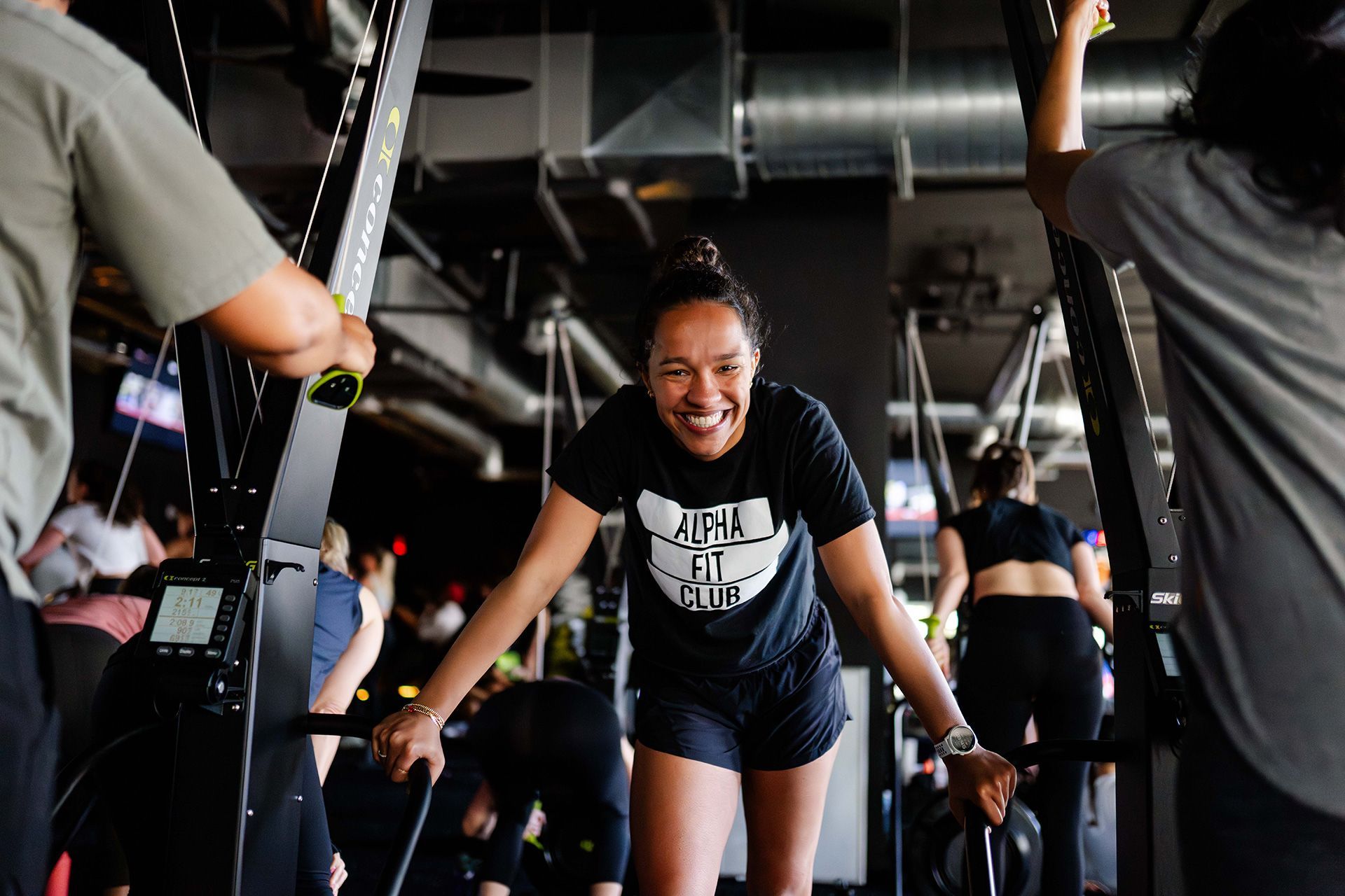 conversation and friends at the gym