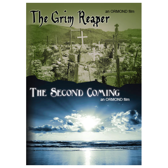 Movie poster showing a cemetery on a hill above, and a bright, sunlit horizon over the ocean below.