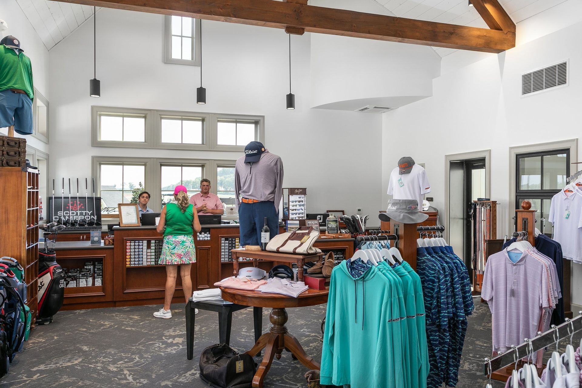 Pro shop at Tennessee National Golf and Country Club, showcasing a clean layout and the need for efficient golf course systems.