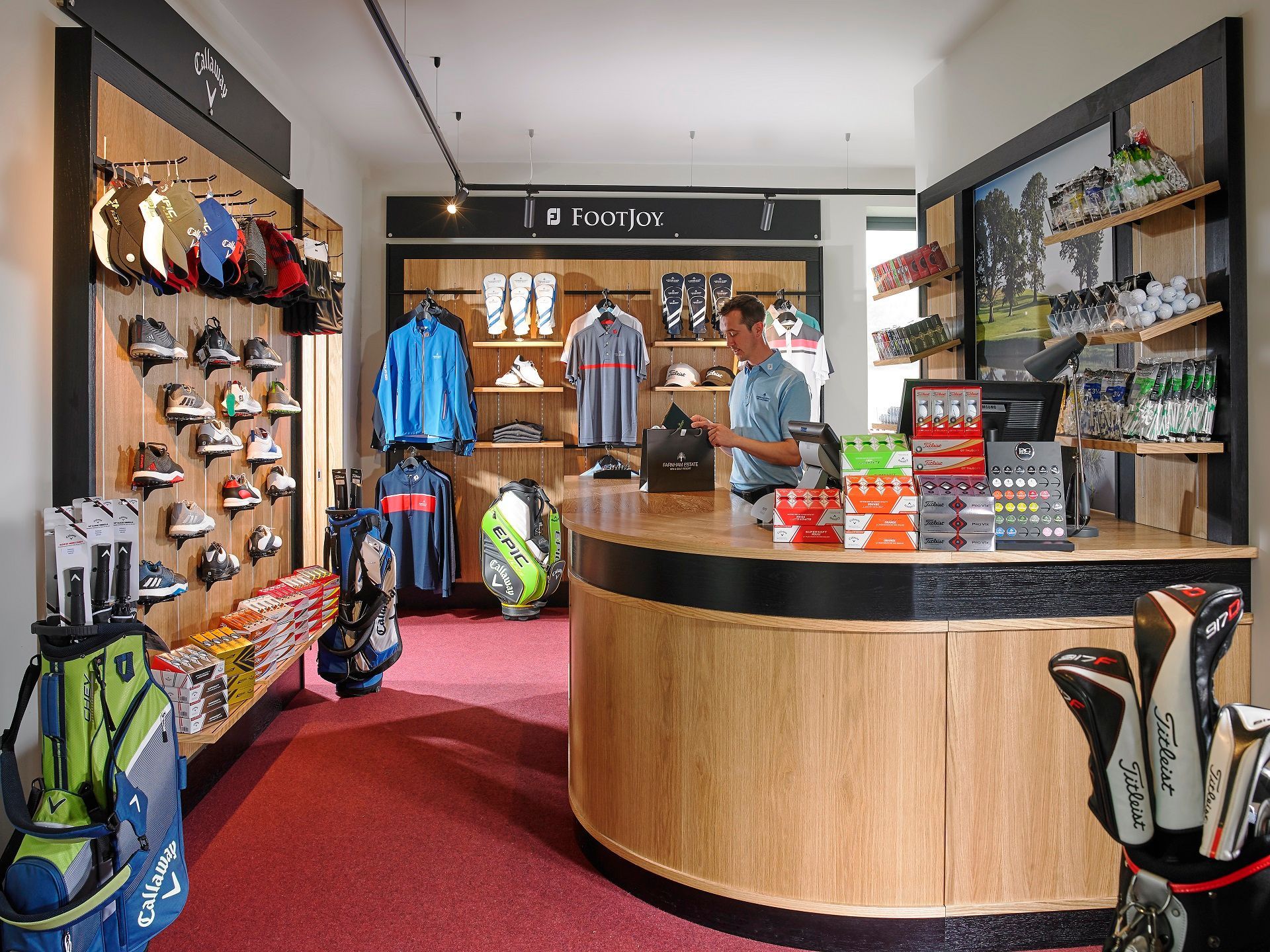 Modern pro shop at Farnham Estate in Ireland—well-suited for efficient ops with Fairway Control.