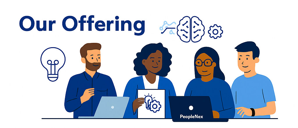PeopleNex team collaborating on people tech and workforce tech offerings