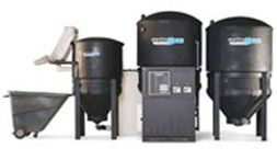 Wash water evaporator machines