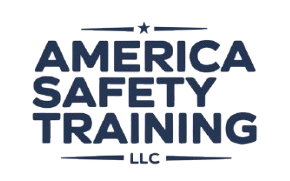 A logo for america safety training llc on a white background