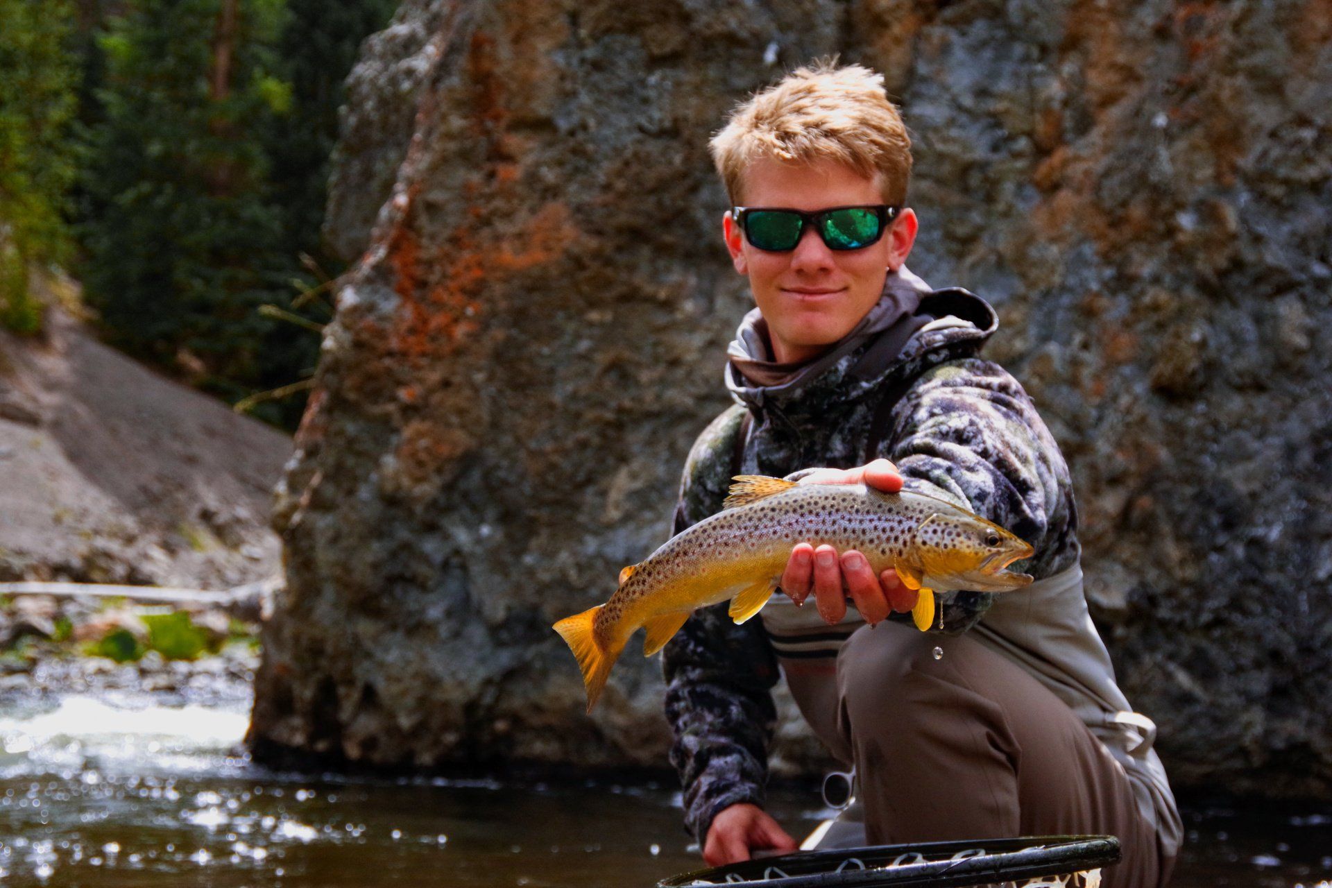 brown trout, cutthroat trout, fly fishing, guiding, Wyoming, dry flies, rainbow trout
