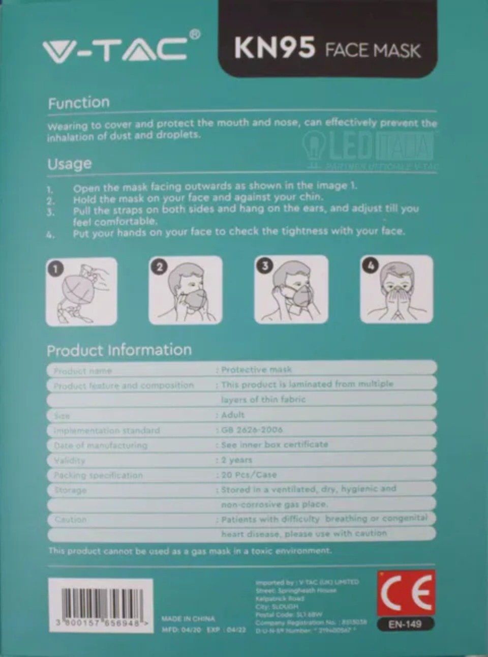 confezione mascherina FFP2