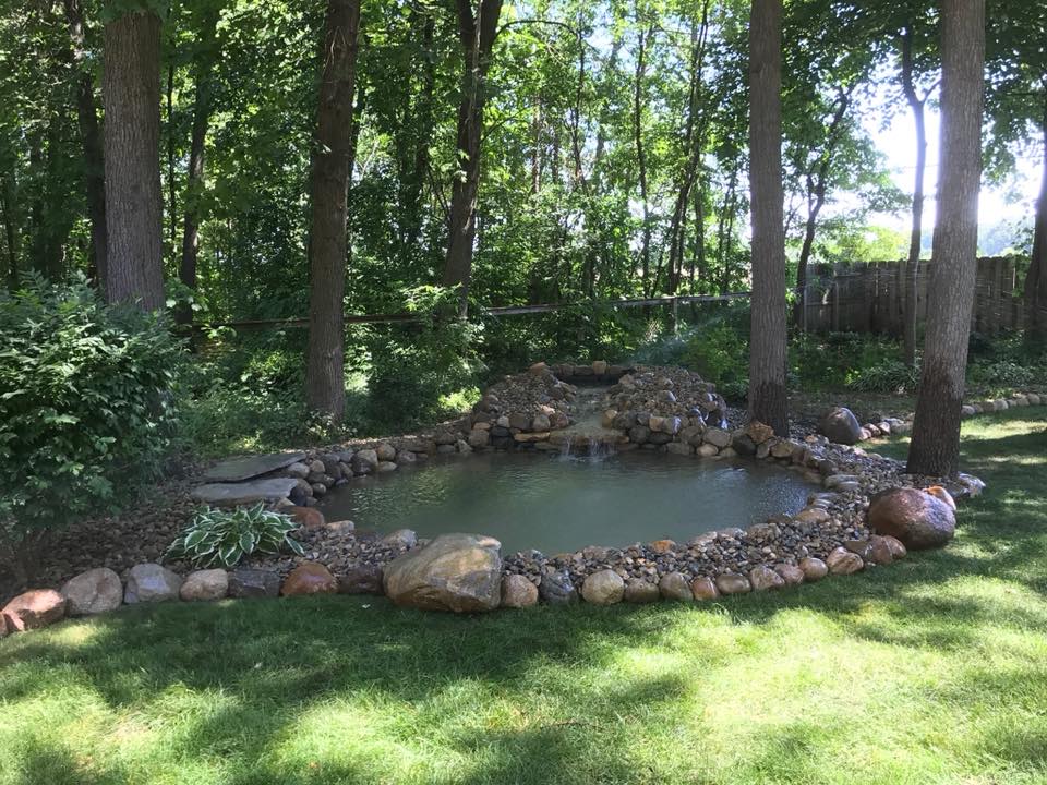 Pond Hardscape After — South Bend, IN — New Generation Landscaping and Lawn