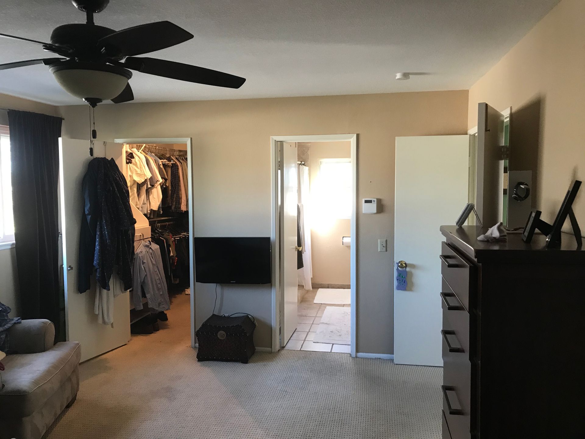 BEFORE IMAGE of bathroom and closet addition and remodel, Oak Park, CA primary bathroom addition and walk-in closet addition 