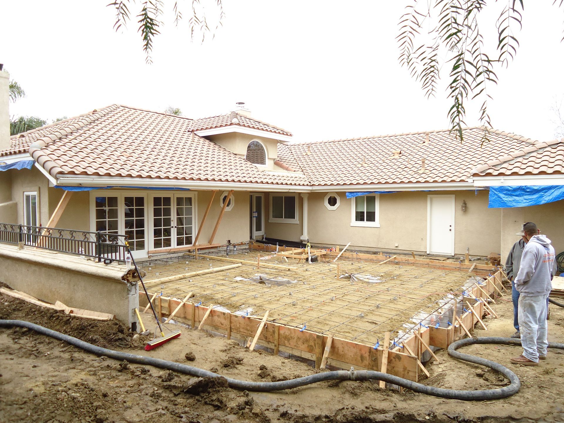 image of the front of a house During Construction-Foundation in Process, Home Addition, Thousand Oaks, CA 