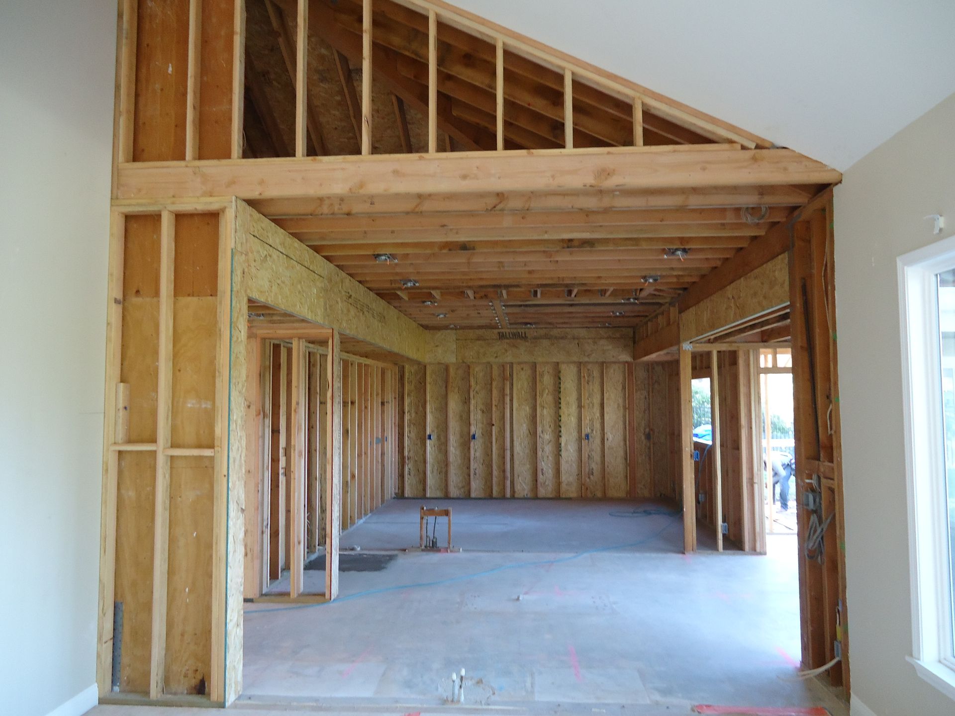 image of the framing at a house  During Construction-2 bedroom, 1 bathroom  Home Addition, Thousand Oaks, CA 