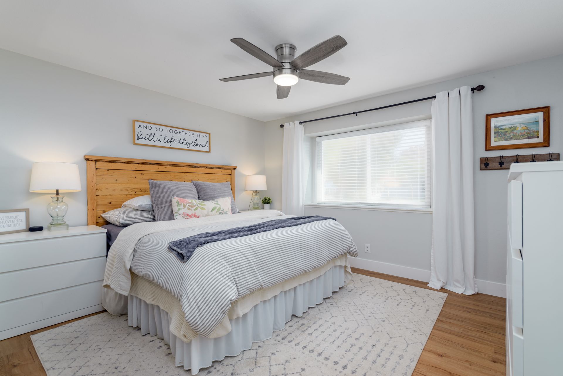 Image of a bedroom with a gray bedding, Home Addition project, 2 bedrooms, 1 bathroom  , Thousand Oaks, CA 