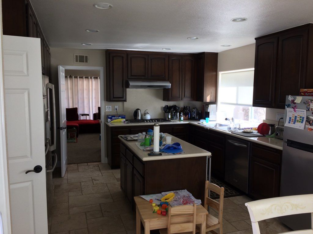 before image of a small dark kitchen, prior to kitchen addition, kitchen remodel, kitchen expansion, Thousand Oaks, CA 