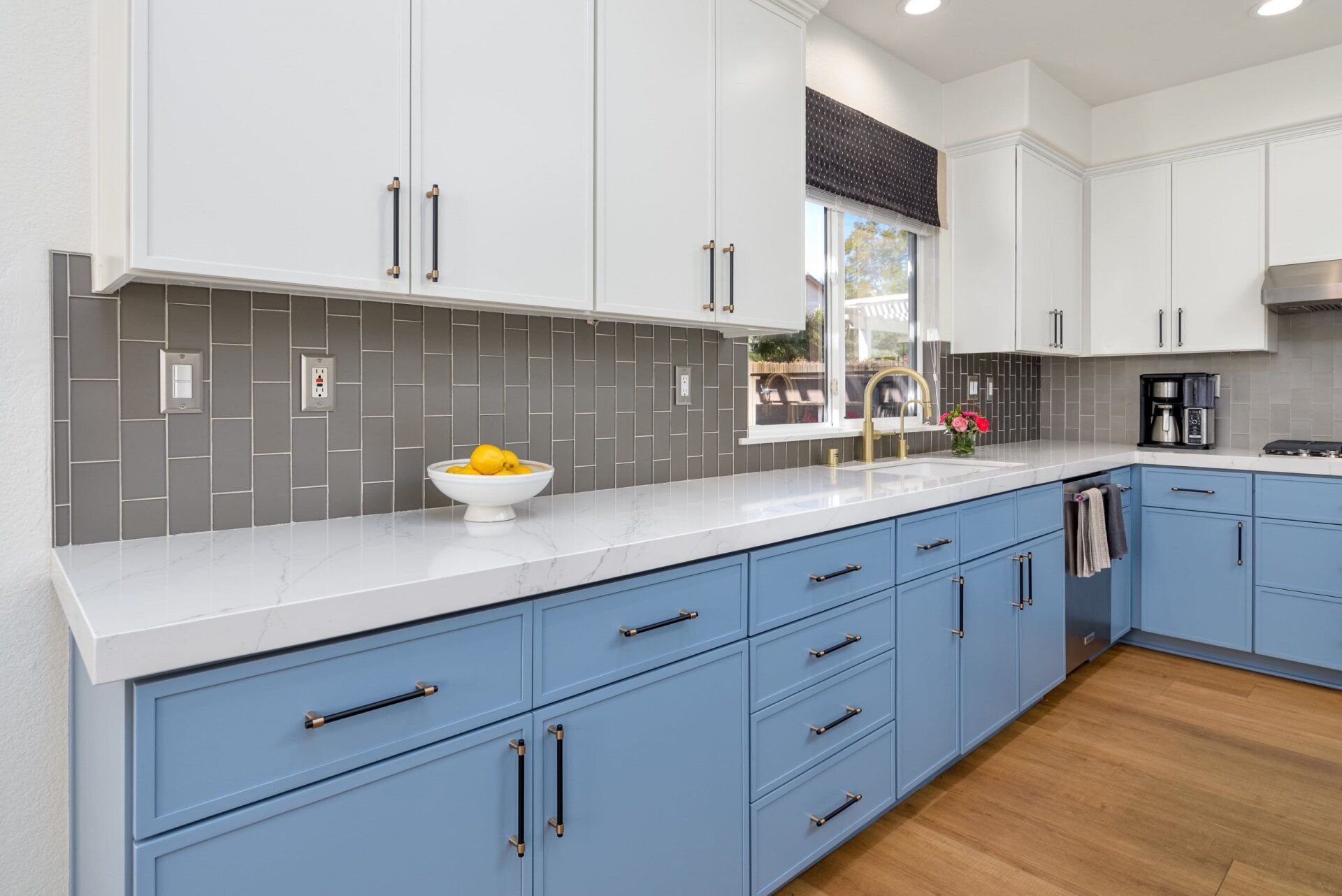 New Cabinet Drawers & Door Fronts in Blue & White , Kitchen Reface, Camarillo