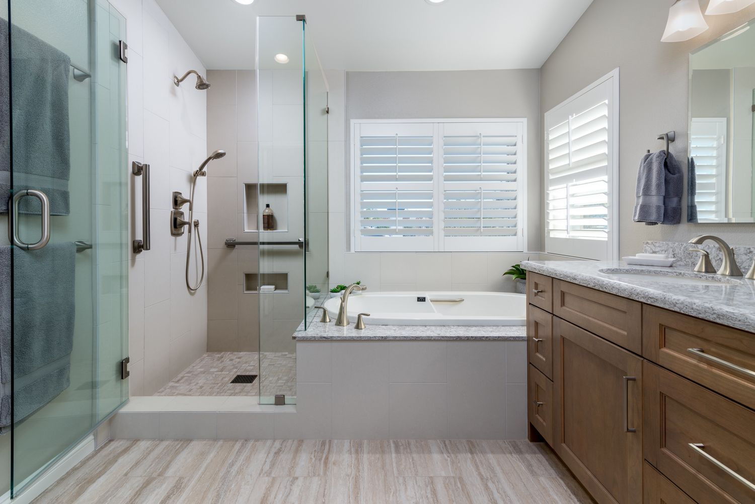 Tranquil Master Bath with Soaking Tub Newbury Park