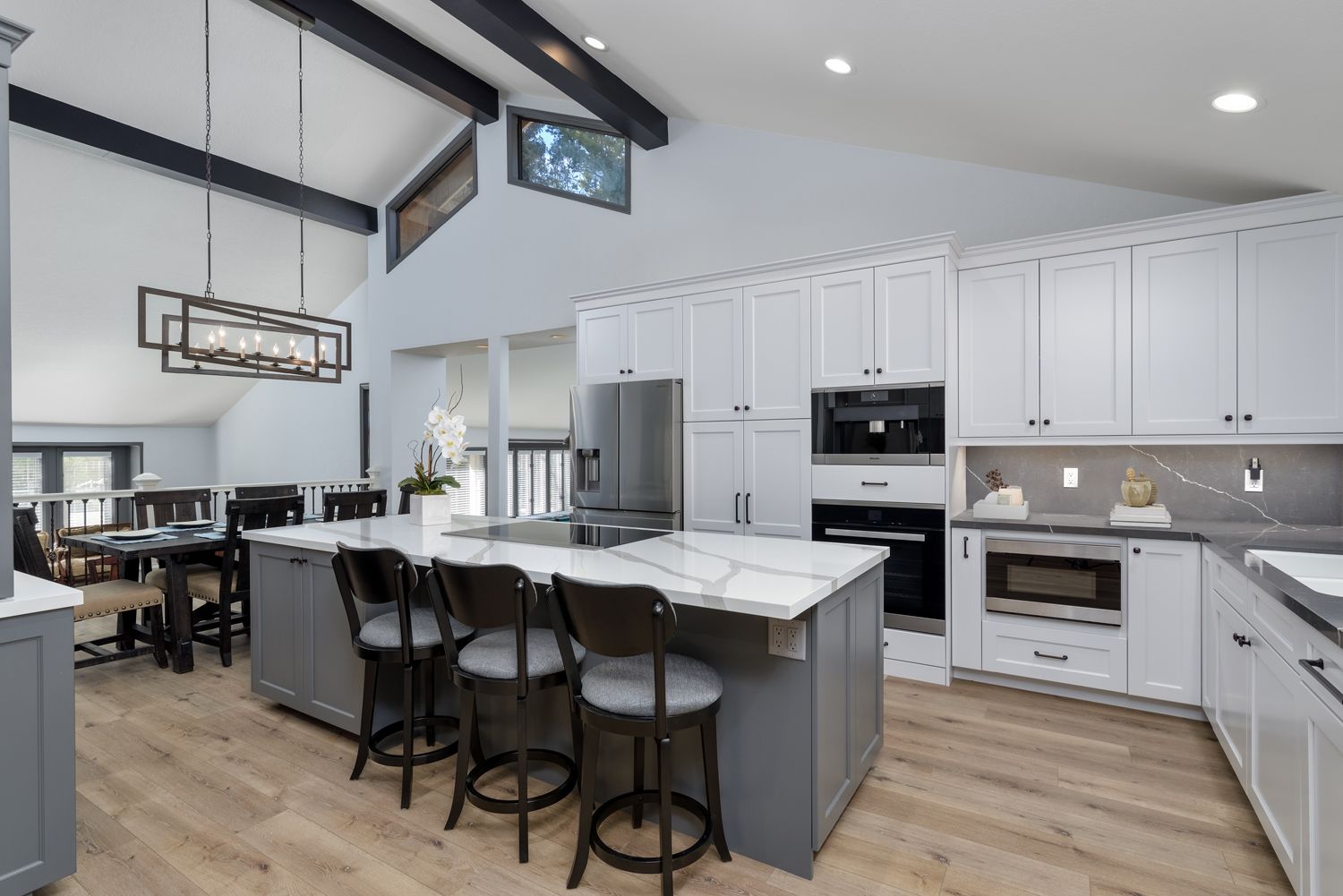 KITCHEN OPENED UP TO DINING ROOM, Santa Rosa Valley Kitchen Remodel
