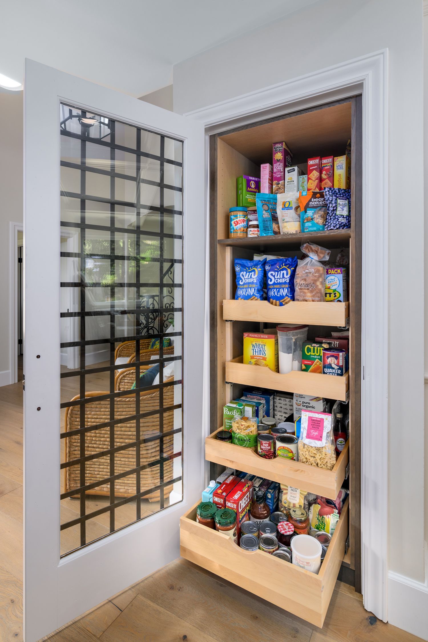 image of a pantry with roll out shelves, Agoura Hills, CA Kitchen Remodel 
