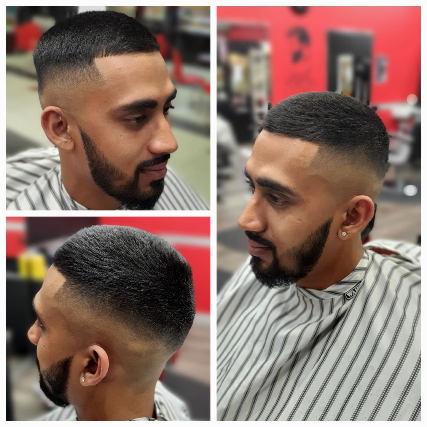 A Man With a Beard is Getting His Hair Cut at a Barber Shop — Hair Obsession Barber in Nightcliff, NT