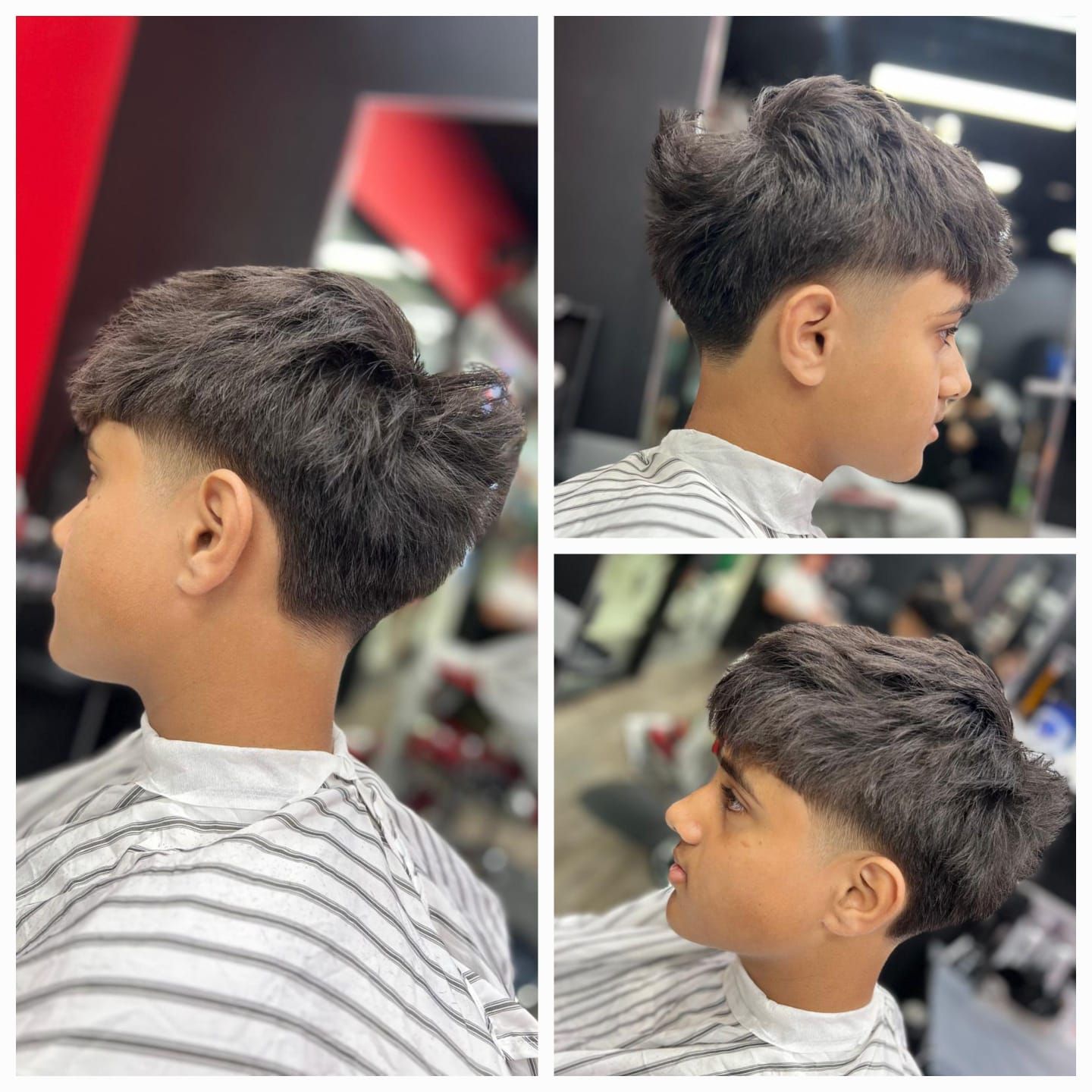 A Young Boy is Getting His Hair Cut at a Barber Shop — Hair Obsession Barber in Nightcliff, NT