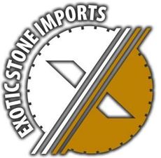 A black and white logo for exotic stone imports