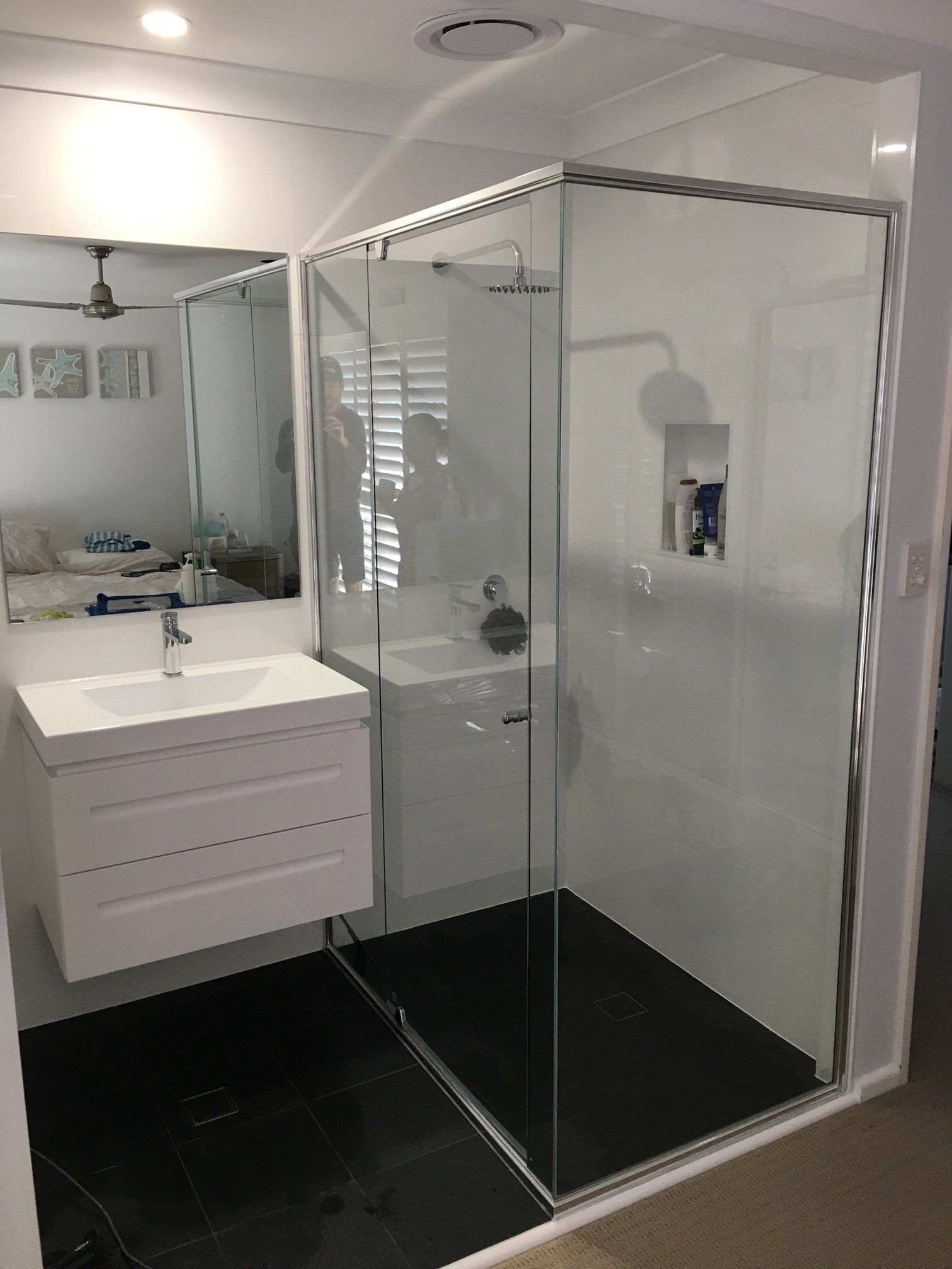 Bathroom With Vanity — Rooney Glass in Coffs Harbour, NSW