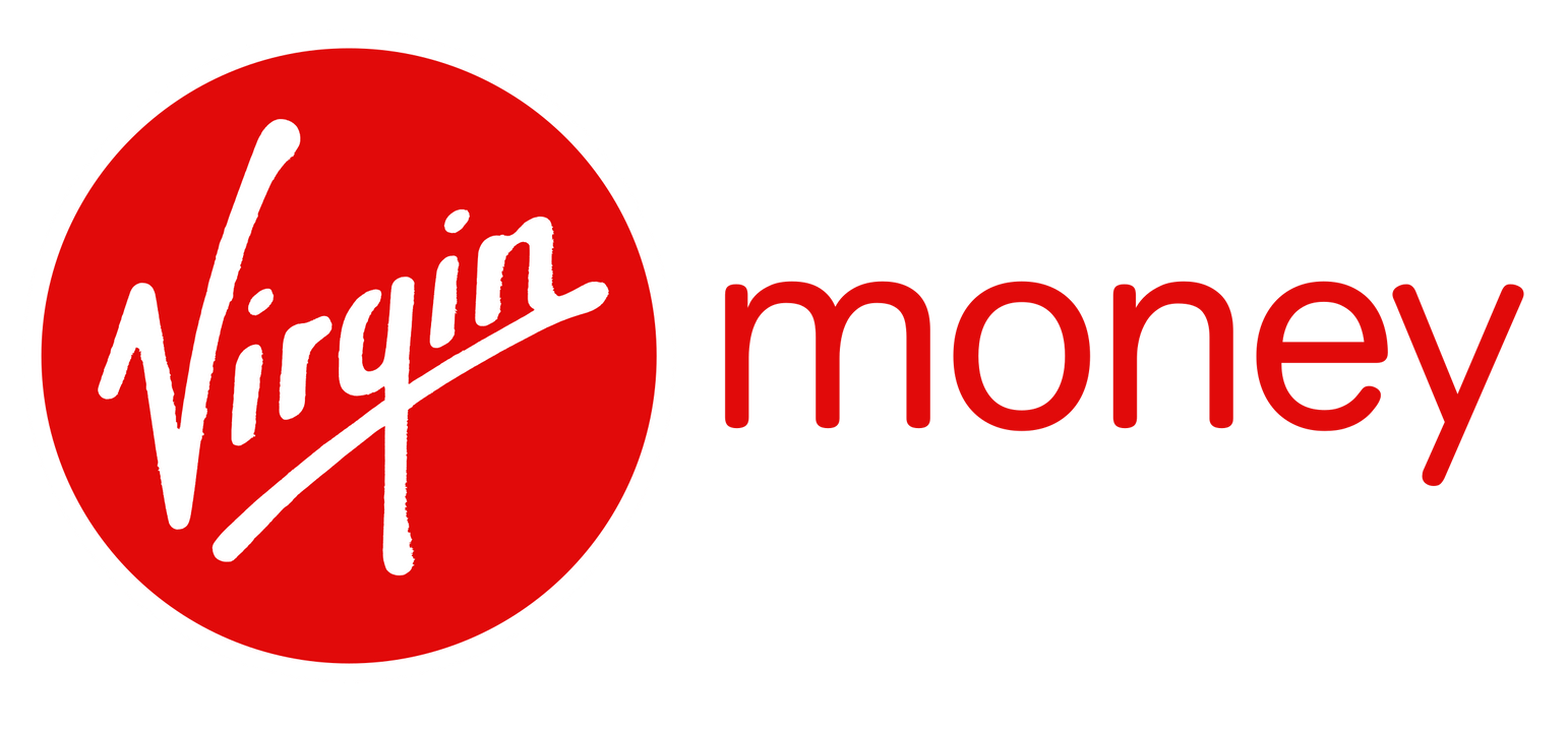 Virgin Money logo with a red circle and the word "money" in red.