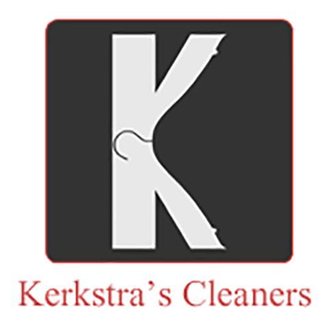 A black and white logo for kerkstra 's cleaners
