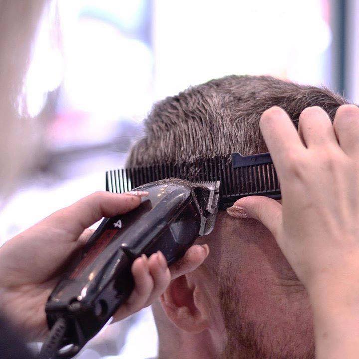 Barber Cutting Man's Hair — Haircuts Services in Wilsonton, Qld