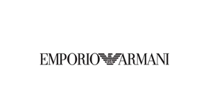 The logo for emporio armani is on a white background.