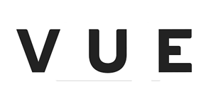 The word vue is written in black on a white background.