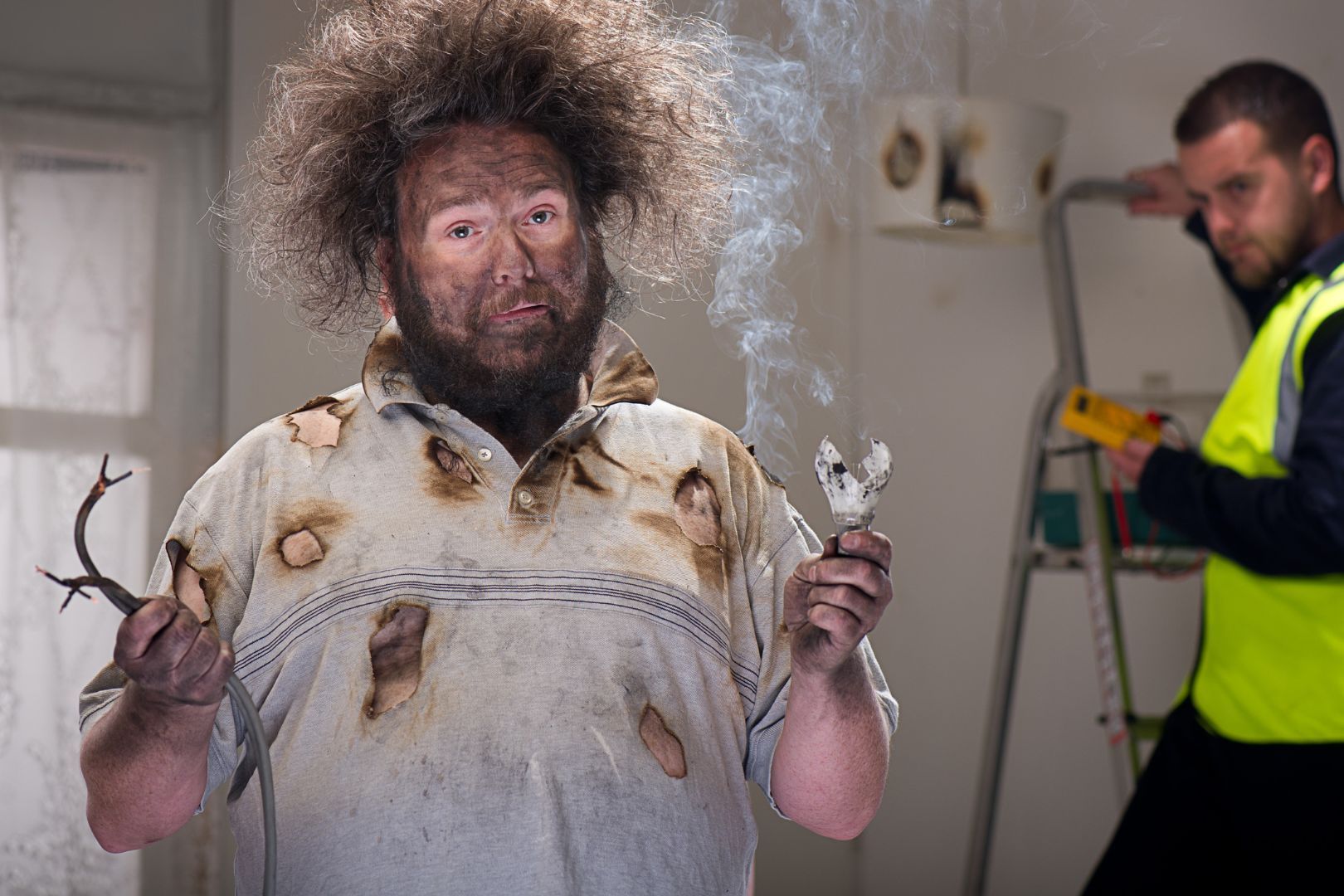 A man trying to install an air source heat pump at home with no expertise.