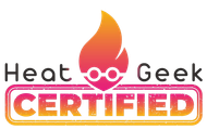 Heat geek certified logo.