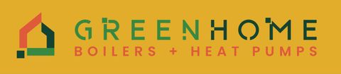 The logo for greenhome boilers and heat pumps