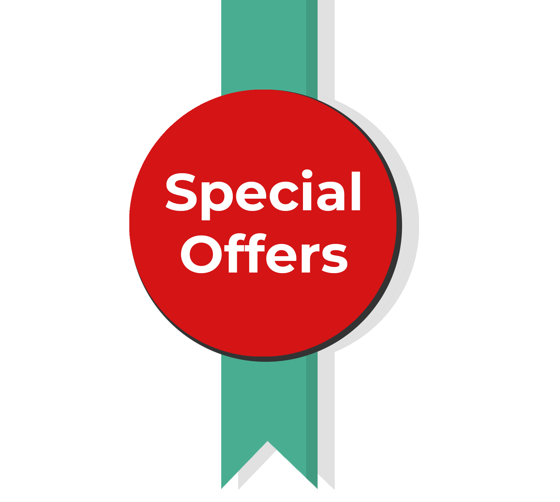 A red circle with the words `` special offers '' on it