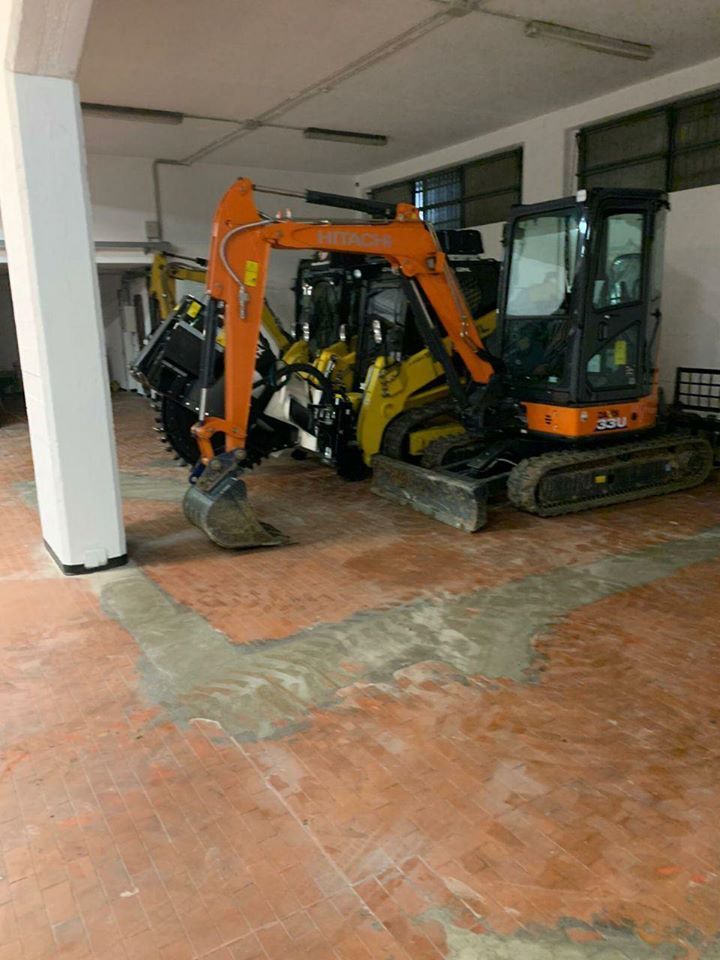 Lavori per l'installazione della fibra ottica